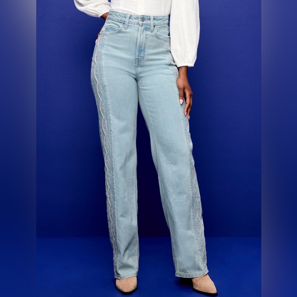 NWT Old Navy Curvy Extra High-Waisted Scalloped Wide-Leg Jeans